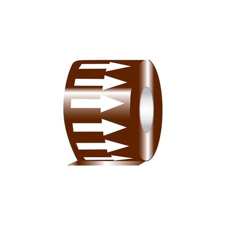 Panduit ARROW TAPE 4.00"X108', WHT/BROWN, PPMR4X108WBR